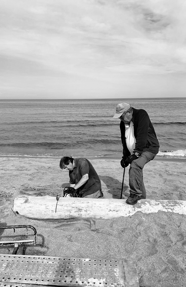 DEPAJO découpe le bois flotté sur les plages 650x1000